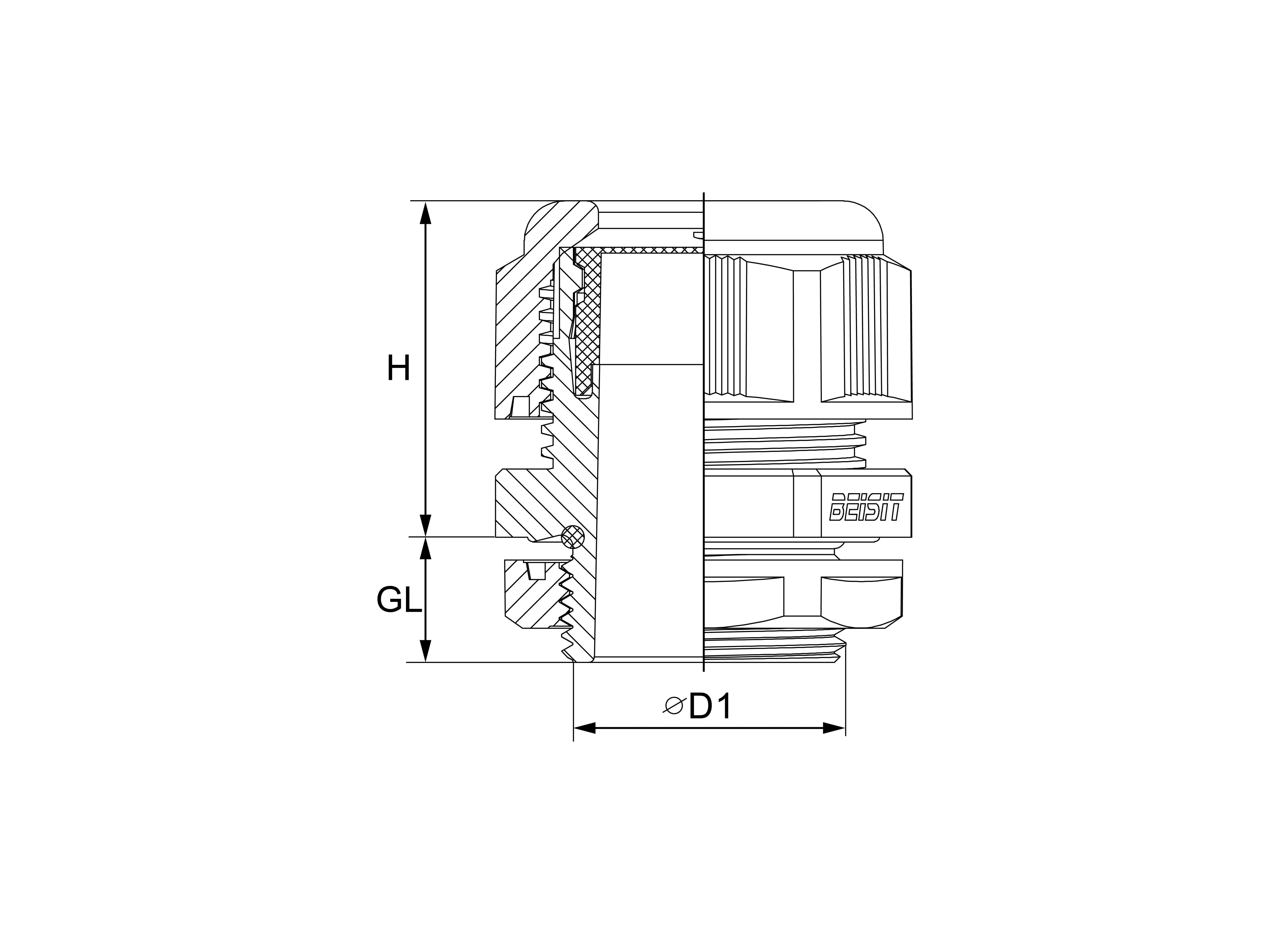 M12x1.5 尼龍電纜固定頭